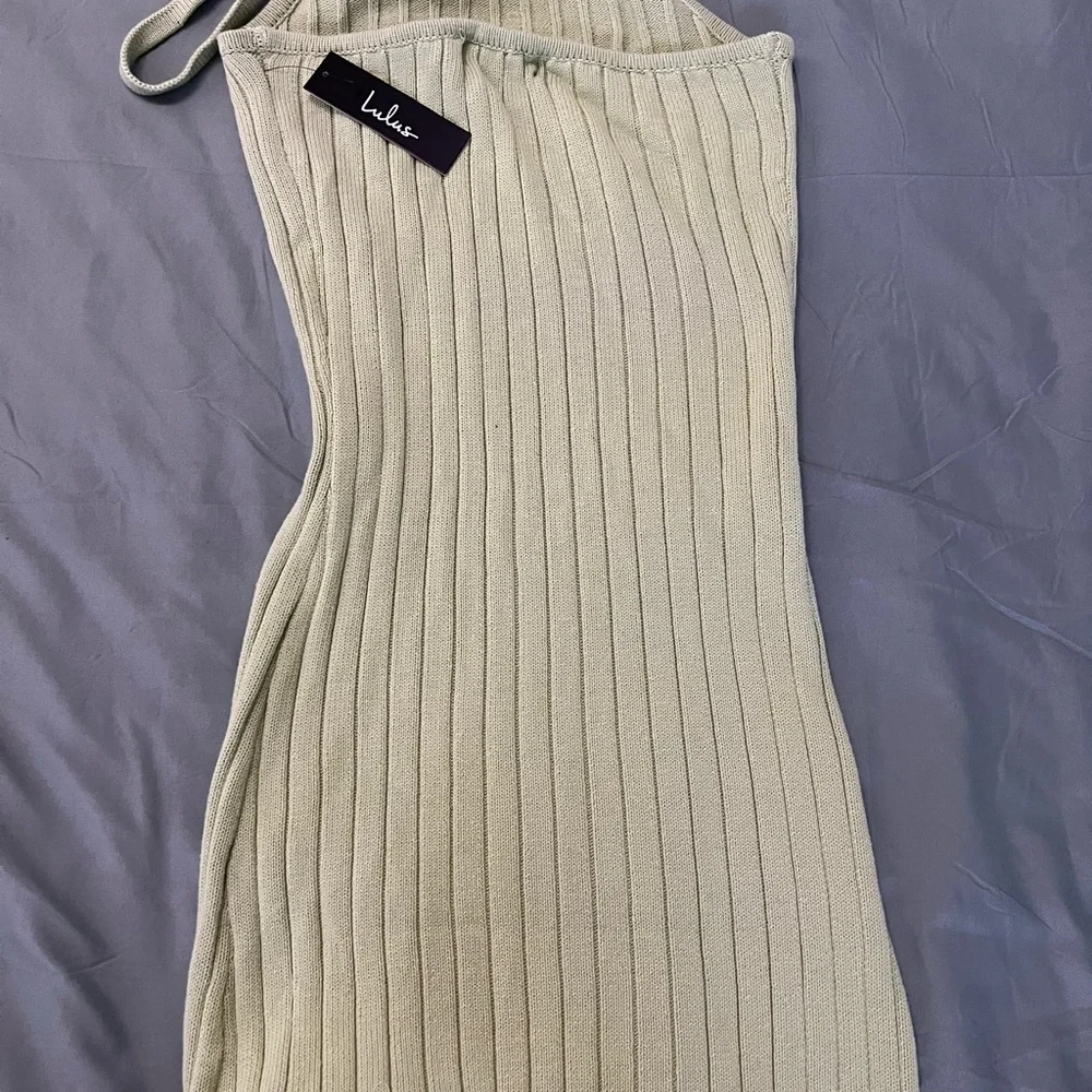 Lulus It's a Trend Light Green Ribbed Knit Halter Sweater Dress - Picture 9 of 9